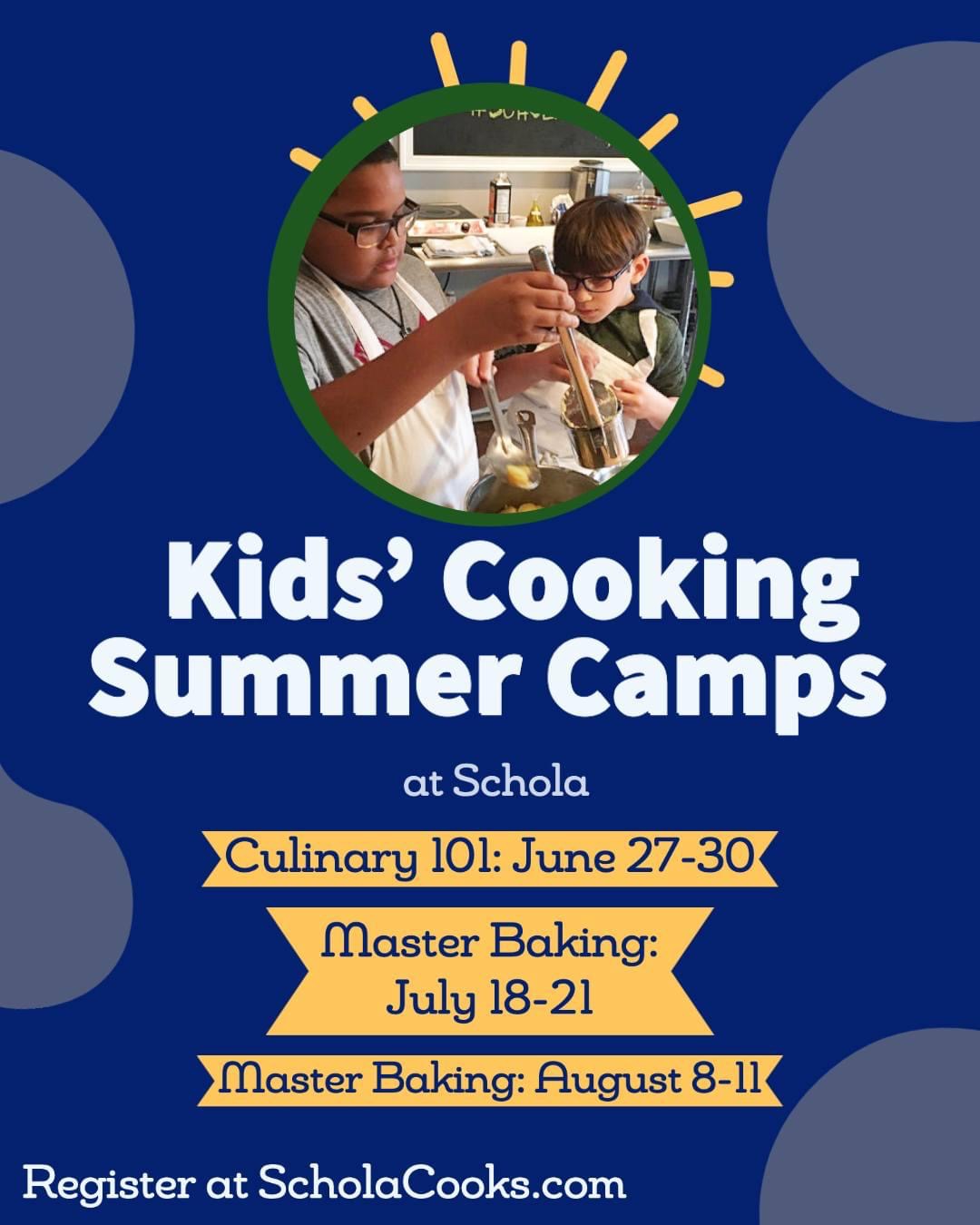 Kids Summer Cooking Camps Schola